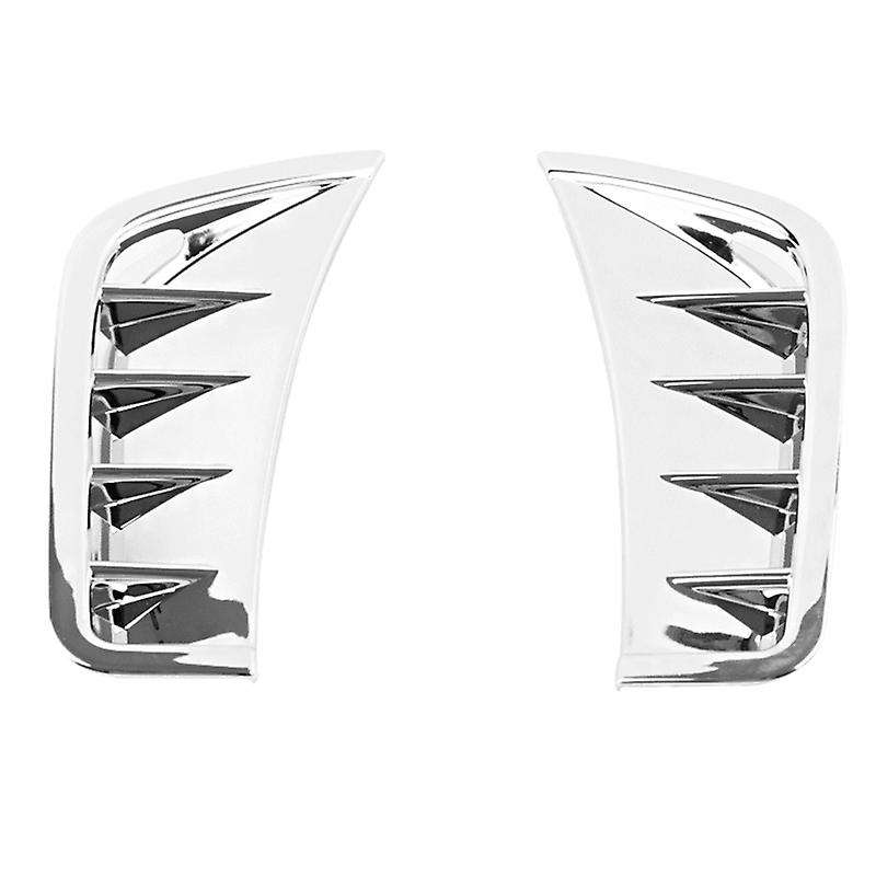 Silver Front Bumper Spoiler Air Knife Fog Light Frame Cover Stickers Trim for GLC Coupe 2020 2021
