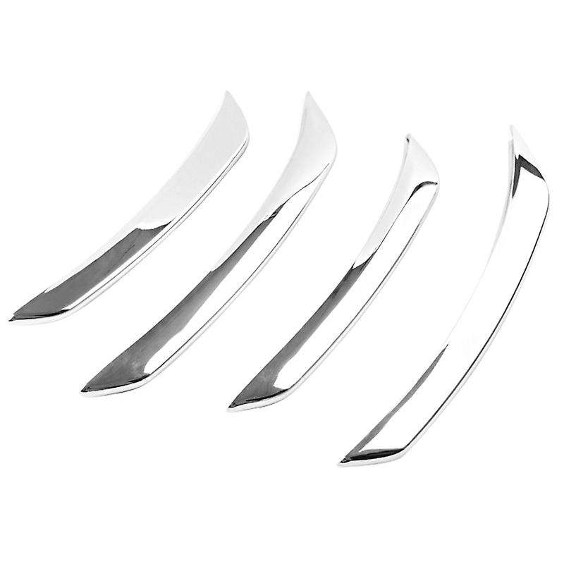 Silver Front Bumper Spoiler Air Knife Fog Light Frame Cover Stickers Trim for GLC Coupe 2020 2021