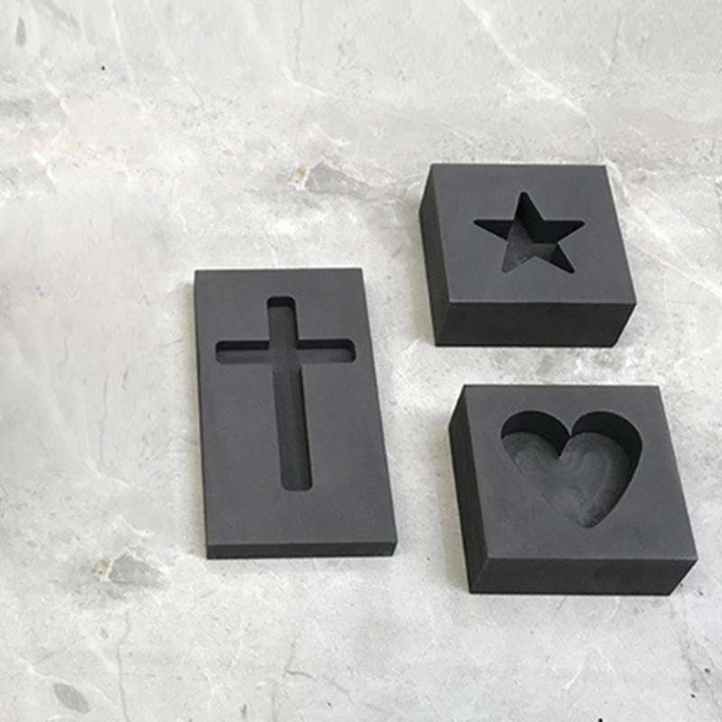 Silver Ingot Mold Graphite Crucible Mold Melting Gold Silver Nonferrous Metal Casting Refining Scrap