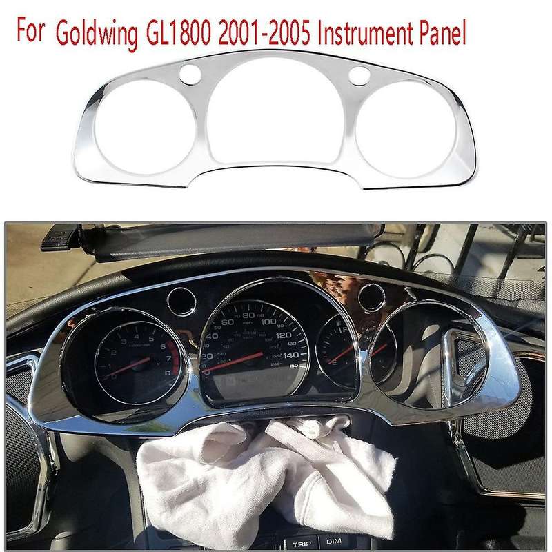 Silver Motorcycle Instrument Panel Accent Cover Decor Trim for Goldwing 1800 GL1800 2001-2005