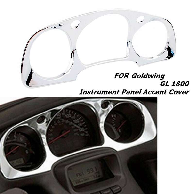 Silver Motorcycle Instrument Panel Accent Cover Decor Trim for Goldwing 1800 GL1800 2001-2005