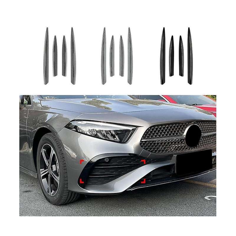 Silver Plating Front Lip Front Grille Trim for A Class W177 A180 2023+ 2018+ Car Spoiler Sticker