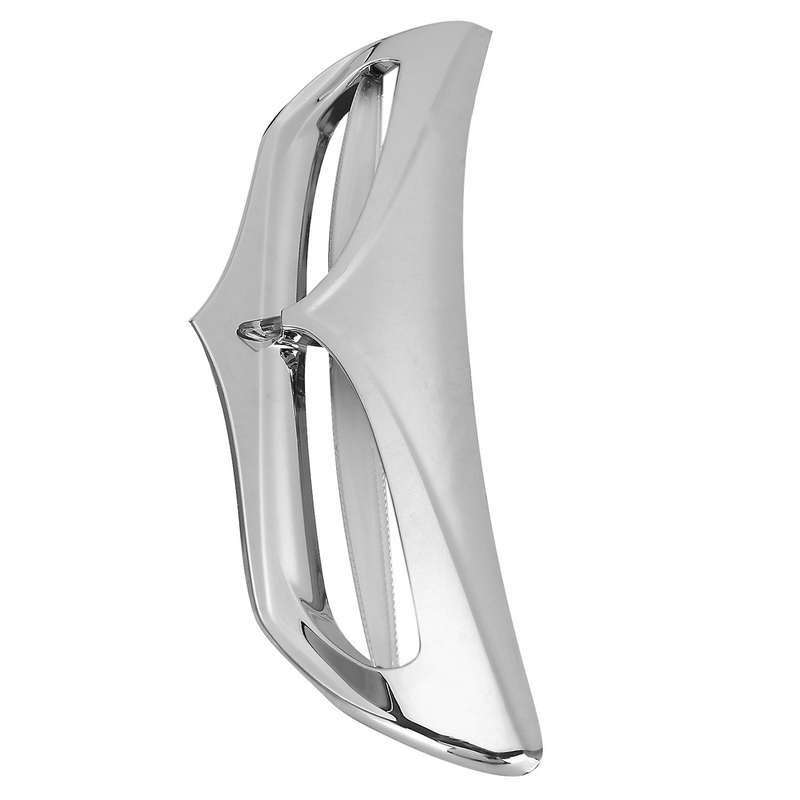 Silver Motorcycle Vent Trim with LED Lights Cover for Touring Glide Street Glide Ultra 2014-Up