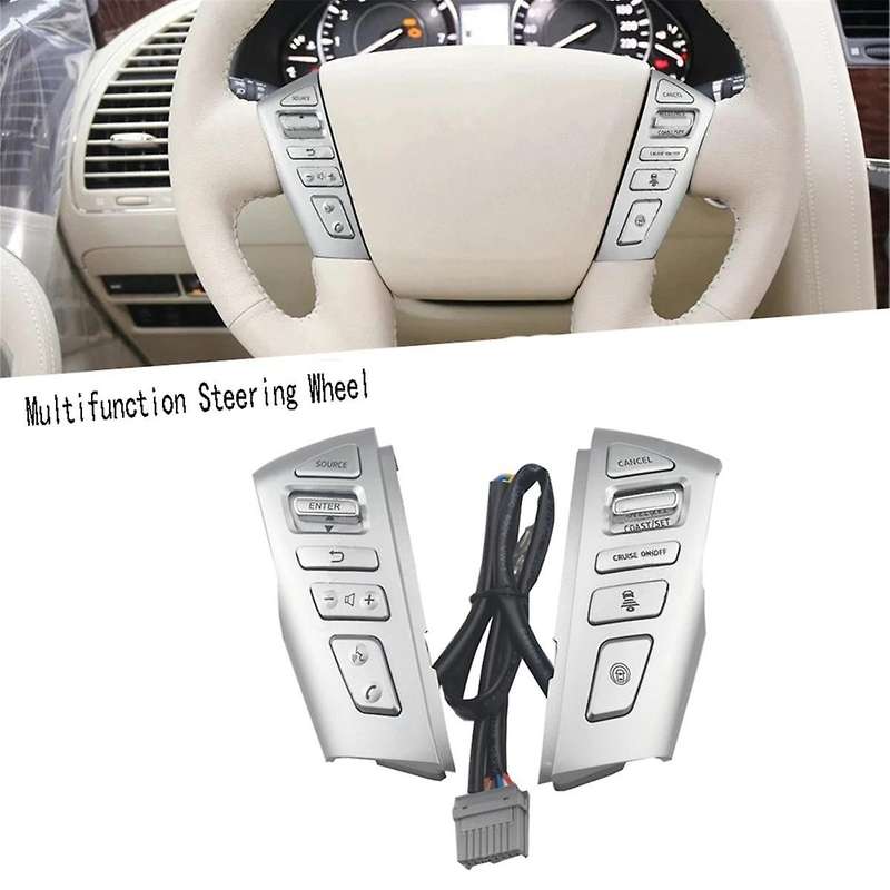Silver Multifunction Steering Wheel Switch Telephone Volume Bluetooth Cruise Control Button for Patr