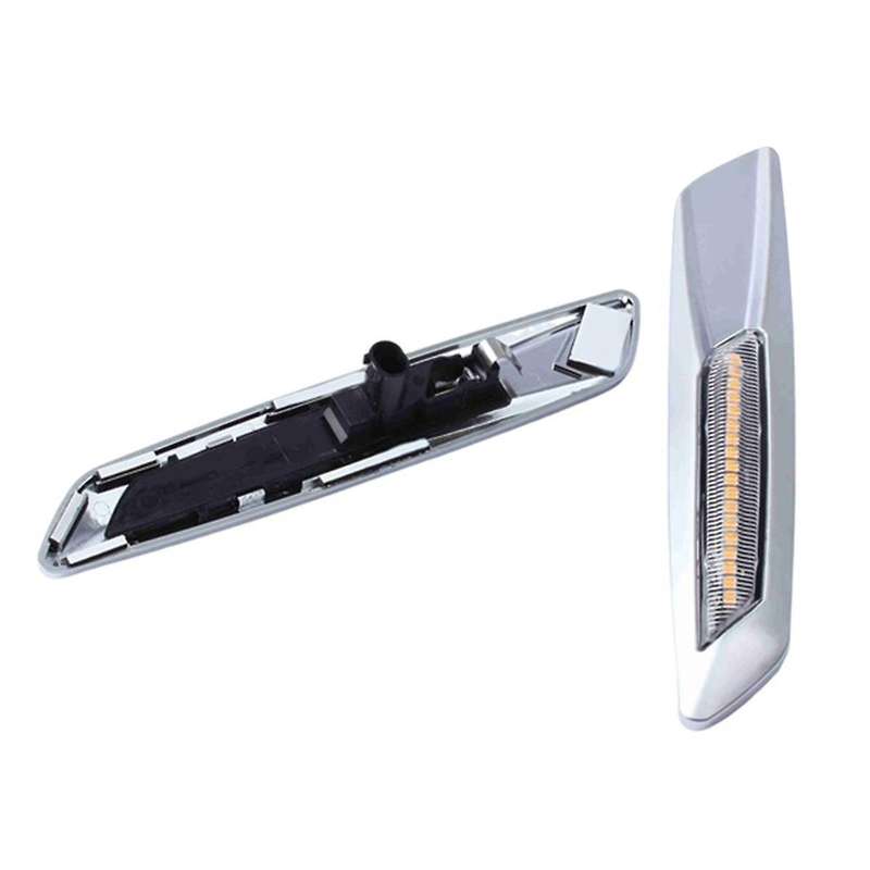 Silver Plating Car Dynamic Led Side Marker Light Turn Signal Light for 5 Series F10 Sedan Pre- 2011
