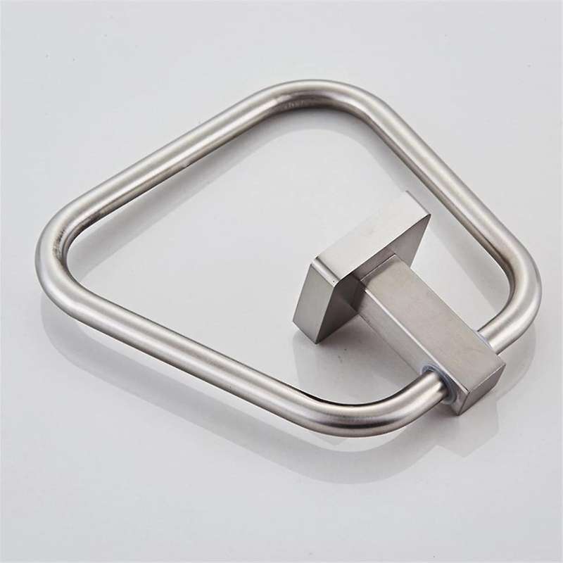 Silver Towel Ring for Bathroom, Kitchen Bath Towel Holder Hangers Wall Mount Heavy Duty Stainless St