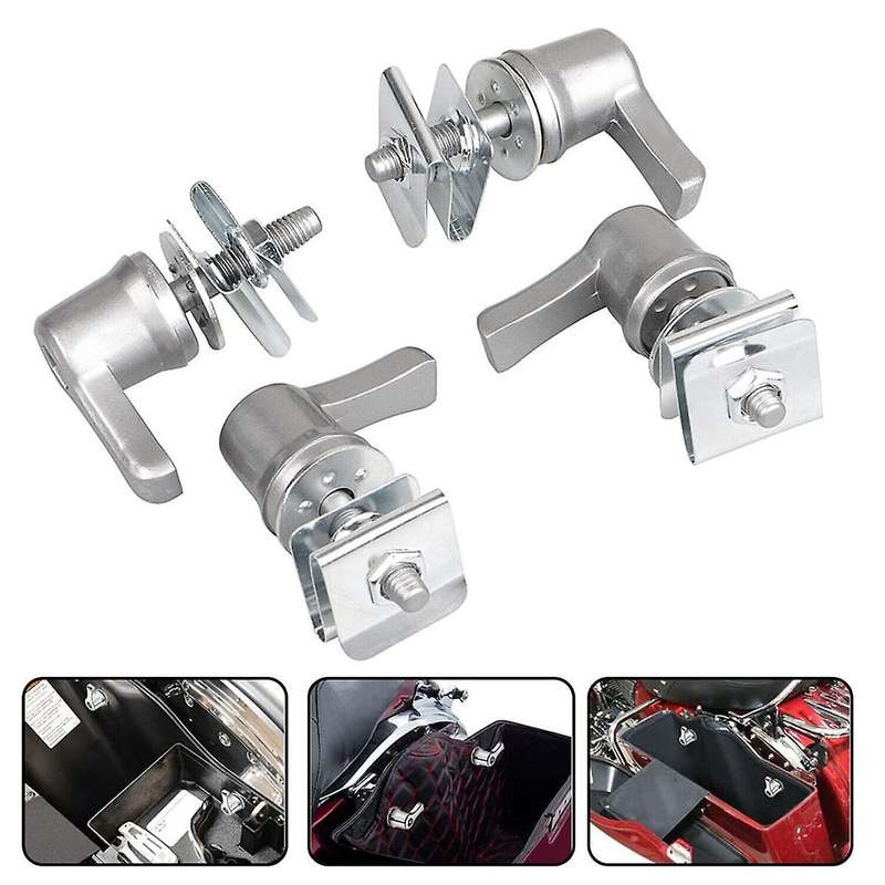 Silver Saddlebag Lock Mounting Screw Kit for Touring Road Street Glide