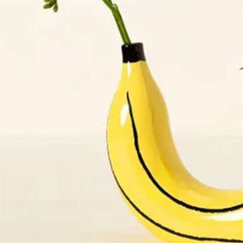 Simple Banana Vase Flower Arrangement Living Room Dining Room Decoration Ornaments Resin Artifact Pl
