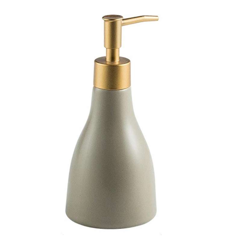 Simple Frosted Ceramic Bathroom Soap Dispenser Cone-Shaped Hand Soap Bottle Hotel Club Shower Gel Su