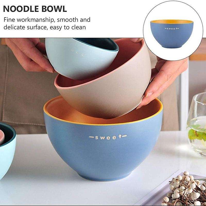 Simple Ceramic Rice Bowl Matte Color Glazed Instant Noodle Bowl Round Salad Bowl Breakfast Bowl