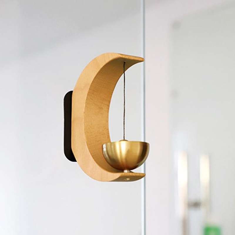 Simple Style Half- Door Magnetic Wind Chime, Pure Copper Bell Garden Garden Decoration Pendant