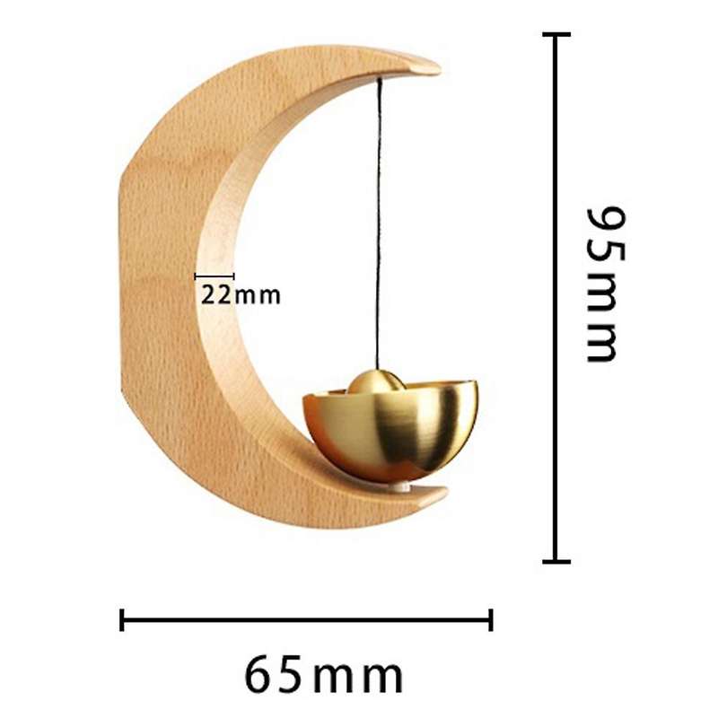 Simple Style Half- Door Magnetic Wind Chime, Pure Copper Bell Garden Garden Decoration Pendant