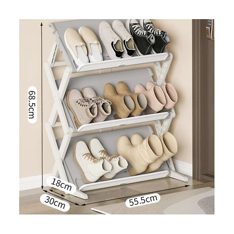 Simple Household Multi-layer Space-saving Storage Folding Shoe Rack Multifunctional Storage Shoe Box