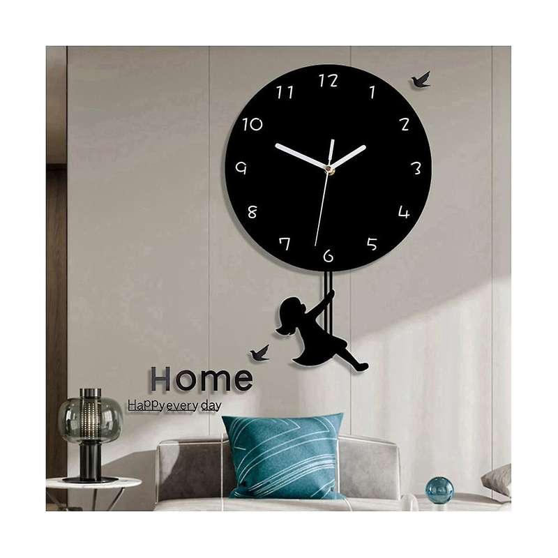 Simple Wall Clock Living Room Decoration Silent Net Red Swing Quartz Clock Swing Wall Clock