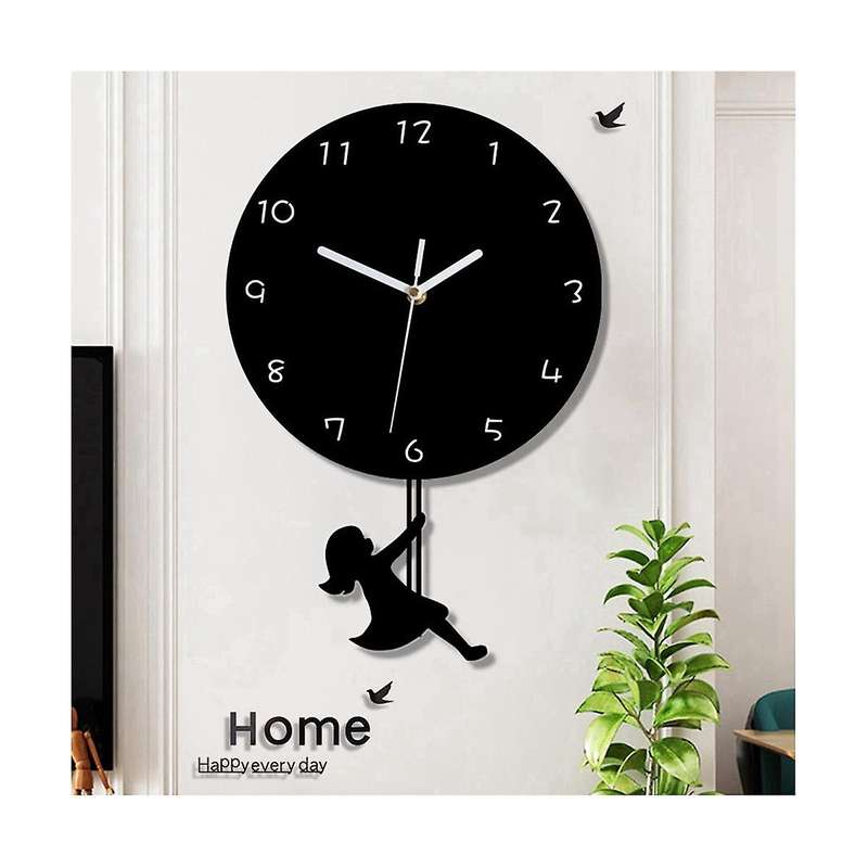 Simple Wall Clock Living Room Decoration Silent Net Red Swing Quartz Clock Swing Wall Clock