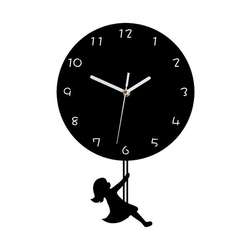 Simple Wall Clock Living Room Decoration Silent Net Red Swing Quartz Clock Swing Wall Clock