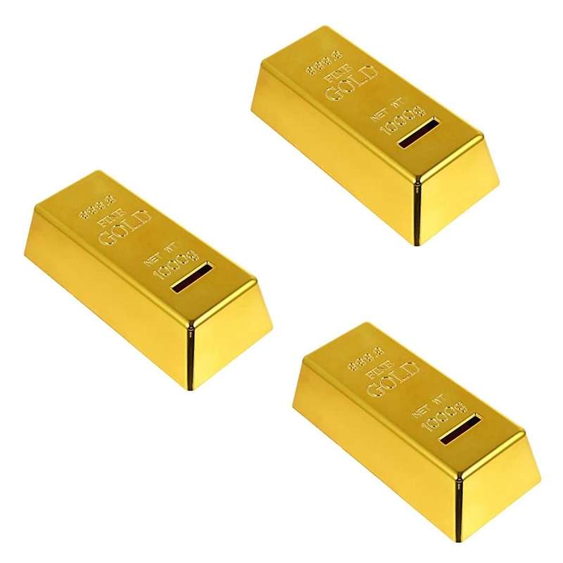 Simulated Gold Bricks, Children'S Piggy Bank, Piggy Bank, Plastic Decorative Ornaments, House Games