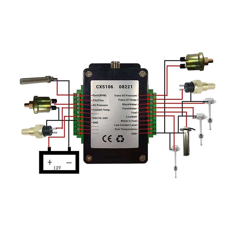 Single Channel Nmea2000 Converter/n2k Converter 0-190ohm Up to 13sensors W/cable for Marine Boat Cx