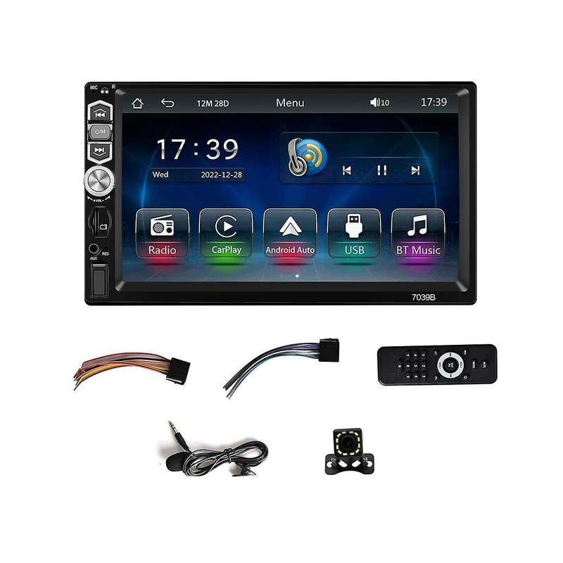 Single Din Car Stereo Carplay Android Auto, 7 Inch Touch Screen Radio, Mirror Link/bluetooth/fm Rad