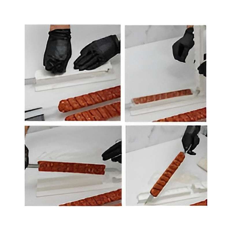 Single Row Kebab Maker BBQ Meat Skewer Machine Kebab Press Maker Reusable BBQ Skewer Maker Kebab - W