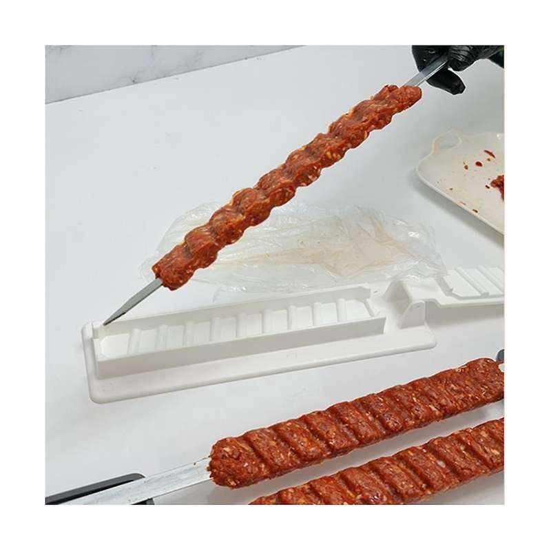 Single Row Kebab Maker BBQ Meat Skewer Machine Kebab Press Maker Reusable BBQ Skewer Maker Kebab - W