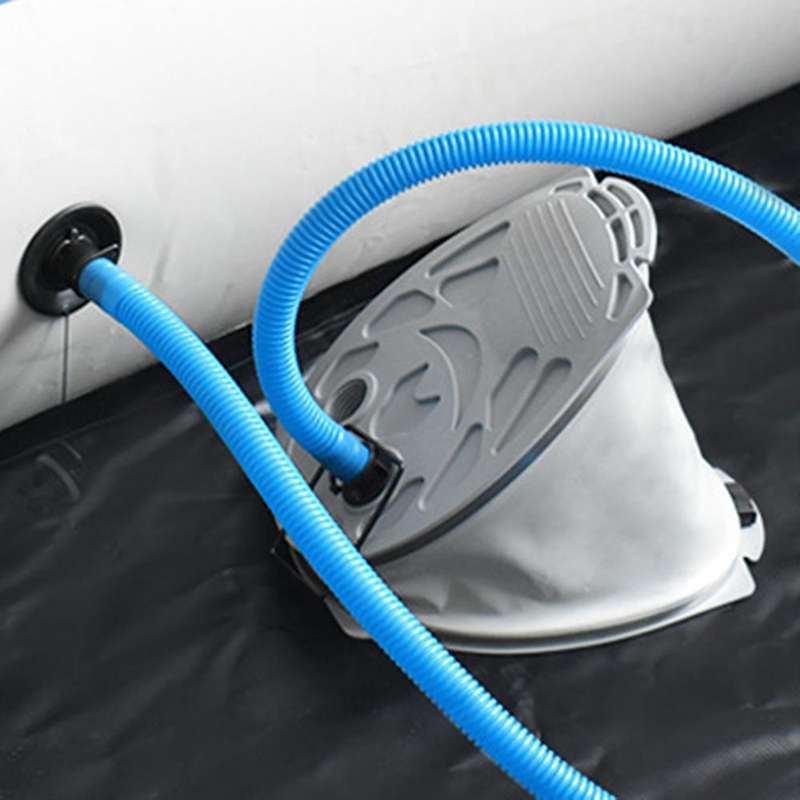 Single Stage Foot Pump for Inflatable Boats Support Inflation and Deflation