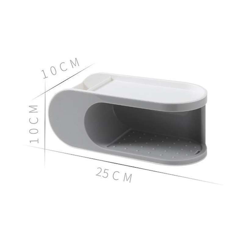 Single-layer Hook Soap Box Free Punching Household Wall-mounted Bathroom Soap Storage Box