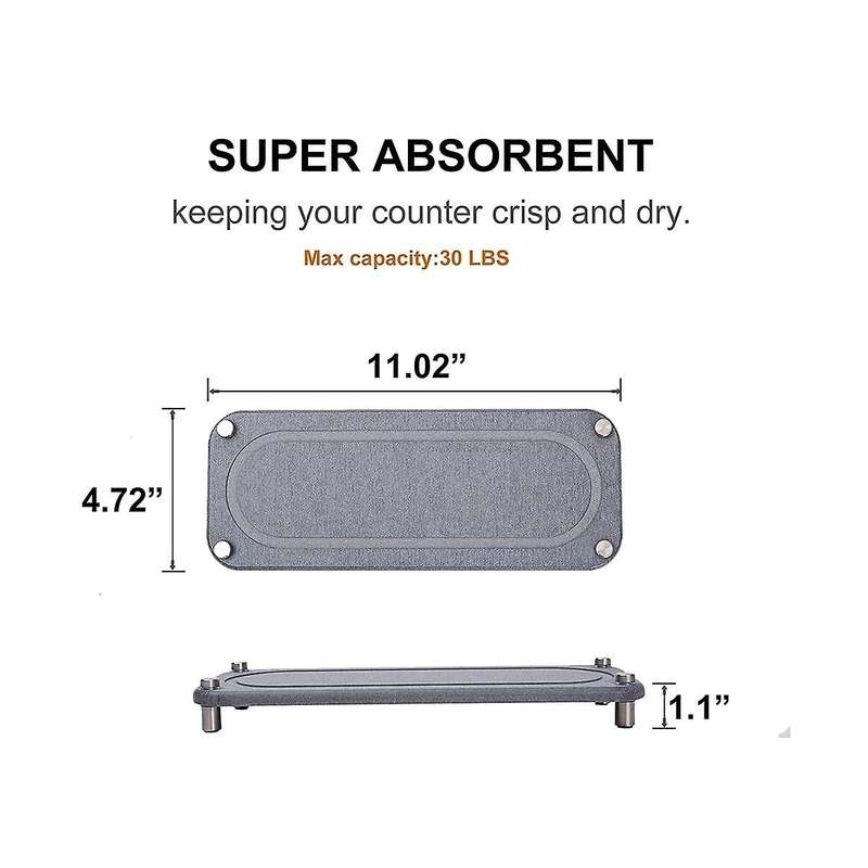 Sink Instant Dry Kitchen Sink Organizer 2 Pack,diatomaceous Earth Stone Sink Tray