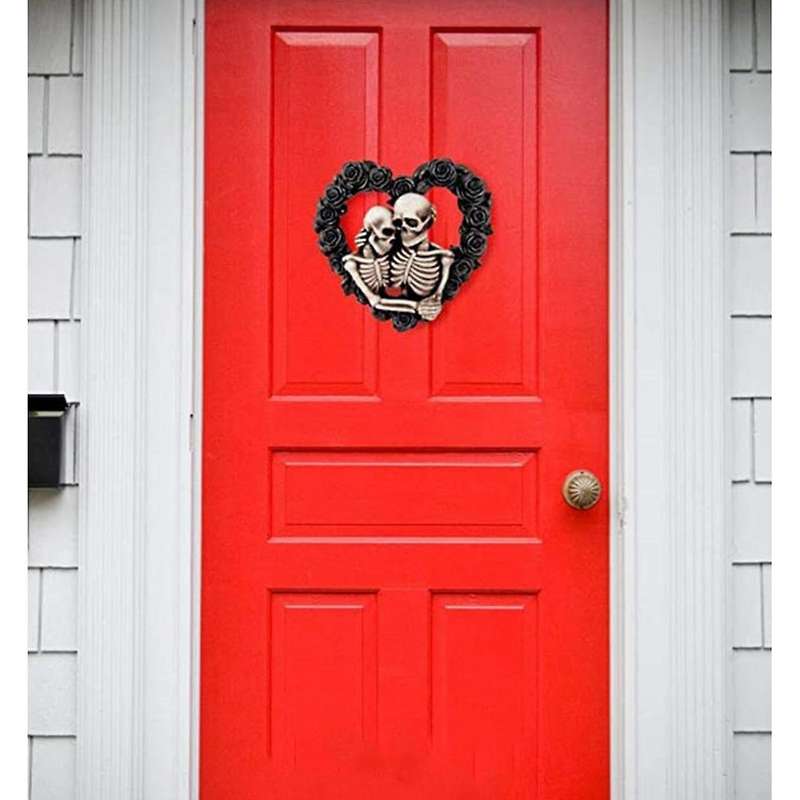 Skeleton Couple House Number Black Garland Pendant Ornament Christmas Halloween Home Garland Decora