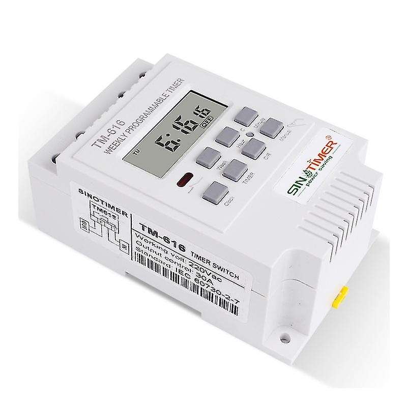 Sinotimer Tm616w-2 30a 220v Relay Timer Control Timer Din Rail Moun