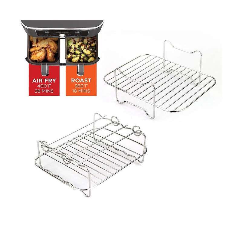 Skewer Rack and Steaming Rack for Ninja Foodi Grill Stainless Steel Kitchen Oven Cooker Accessorie