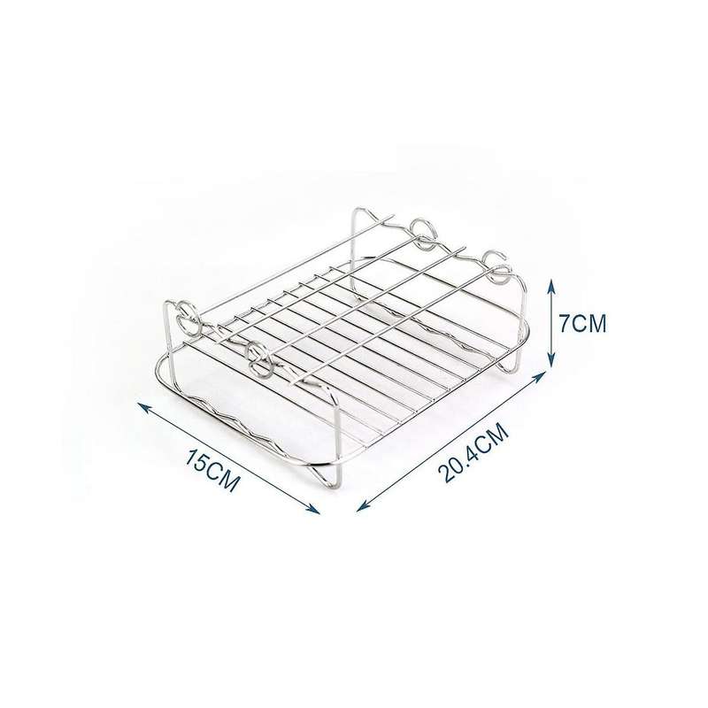 Skewer Rack and Steaming Rack for Ninja Foodi Grill Stainless Steel Kitchen Oven Cooker Accessorie