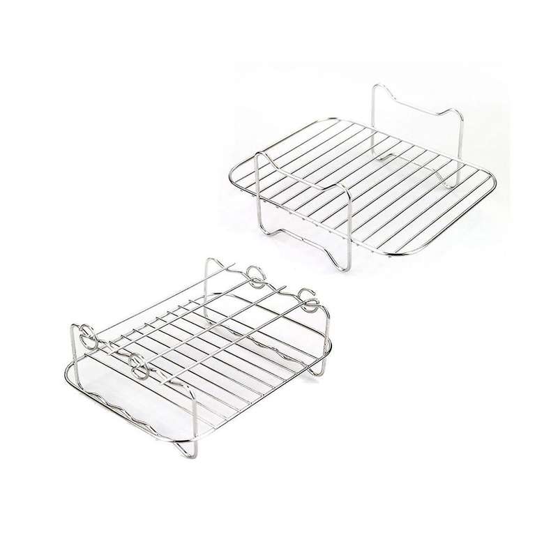 Skewer Rack and Steaming Rack for Ninja Foodi Grill Stainless Steel Kitchen Oven Cooker Accessorie