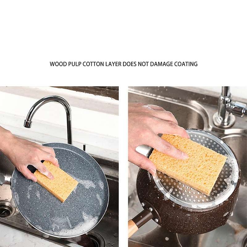 Sisal Wood Pulp Cotton Scouring Pad Bowl Sponge Wiping Cloth Kitchen Absorbing Water and Non-Stick O