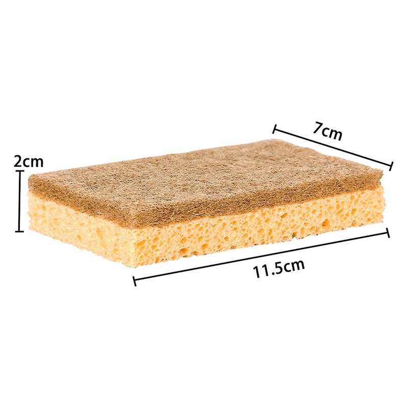 Sisal Wood Pulp Cotton Scouring Pad Bowl Sponge Wiping Cloth Kitchen Absorbing Water and Non-Stick O