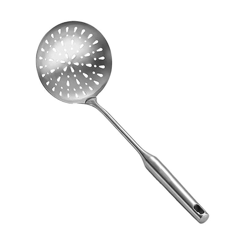 Skimmer Colander Stainless Steel with Long Handle Colander for Kitchen and Catering Hot Pot Frying