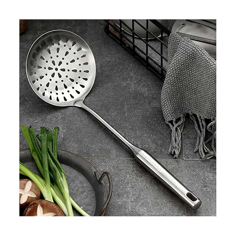 Skimmer Colander Stainless Steel with Long Handle Colander for Kitchen and Catering Hot Pot Frying