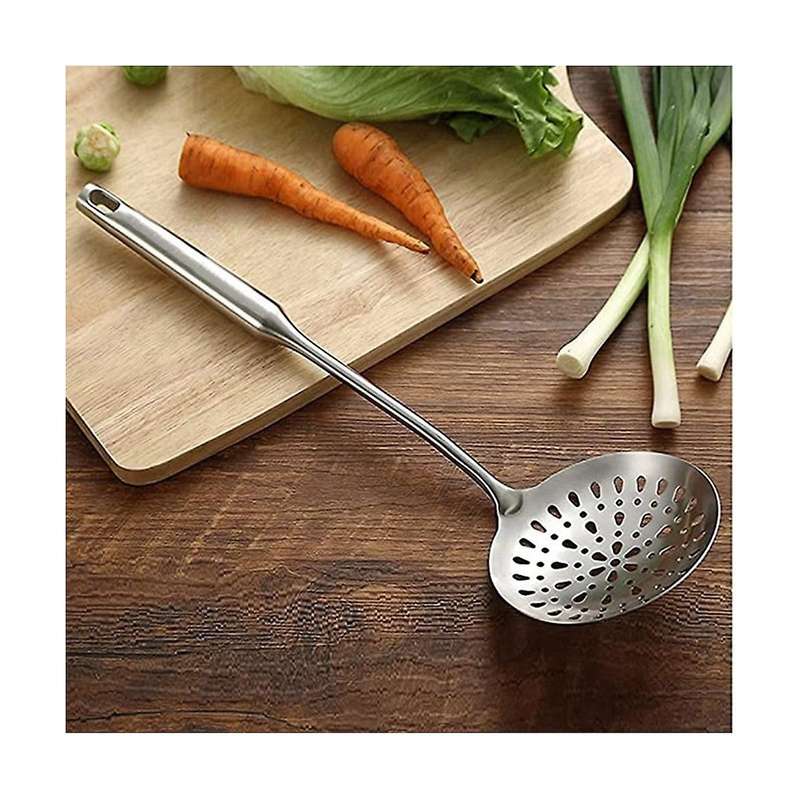 Skimmer Colander Stainless Steel with Long Handle Colander for Kitchen and Catering Hot Pot Frying