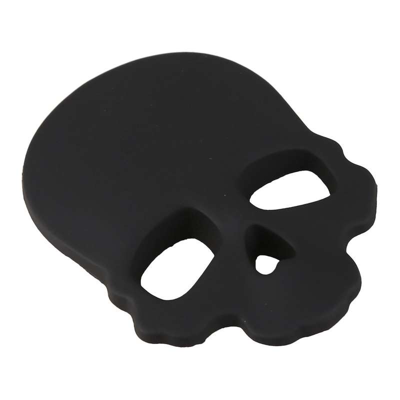 Skull Bone 3d Design Motorcycle Car Emblem Badge Sticker Black