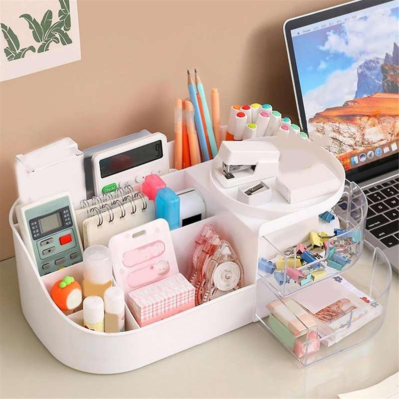 Skin Care Organizer,Makeup Desk Organizer with Drawers,Countertop Organizer for Cosmetics,Vanity Bru