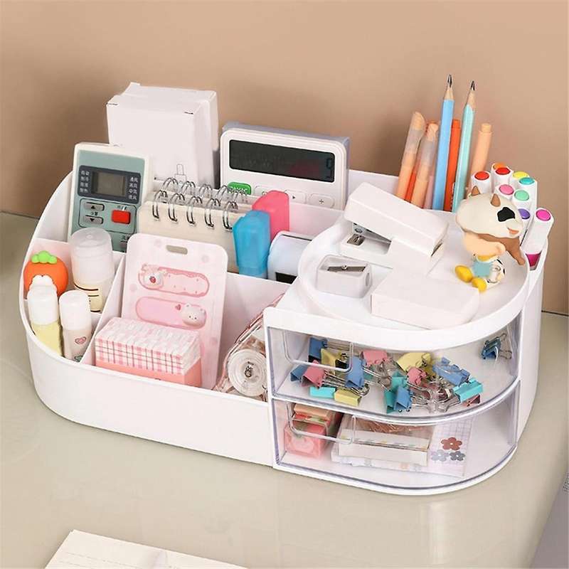 Skin Care Organizer,Makeup Desk Organizer with Drawers,Countertop Organizer for Cosmetics,Vanity Bru
