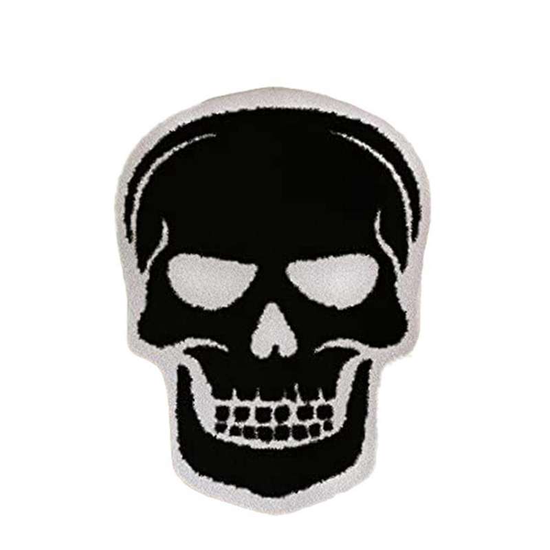 Skull Bath Mat Skull Rug Gothic Decor Skulls Halloween Bathroom Mats Home Decor for Kitchen Rugs Bat