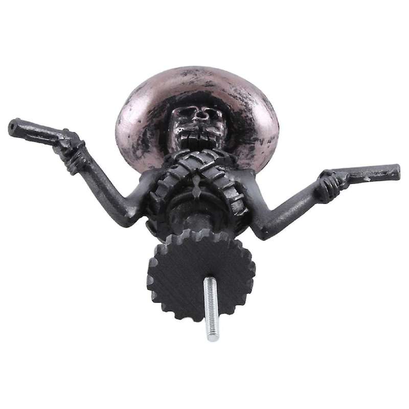 Skull Gunner Hood Decorative Resin Sculpture Decoration 11.5x15.2cm