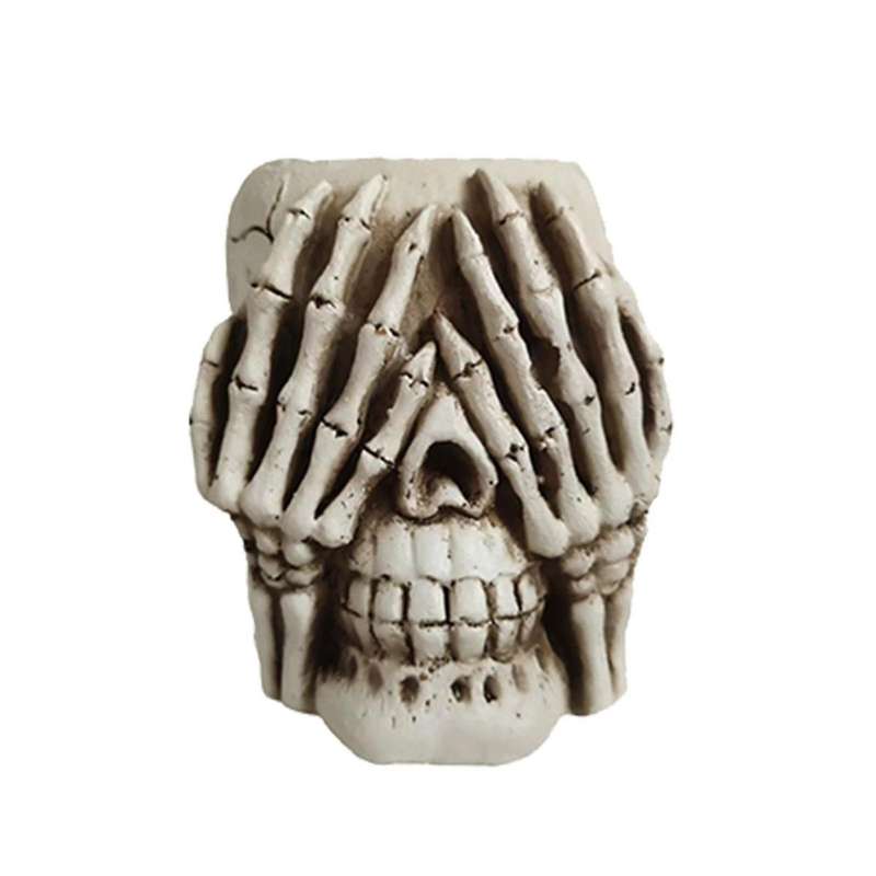 Skull Head Flower Pots Gothic Skeleton Planter Container Office Planter Succulent Plant Organizer Ha