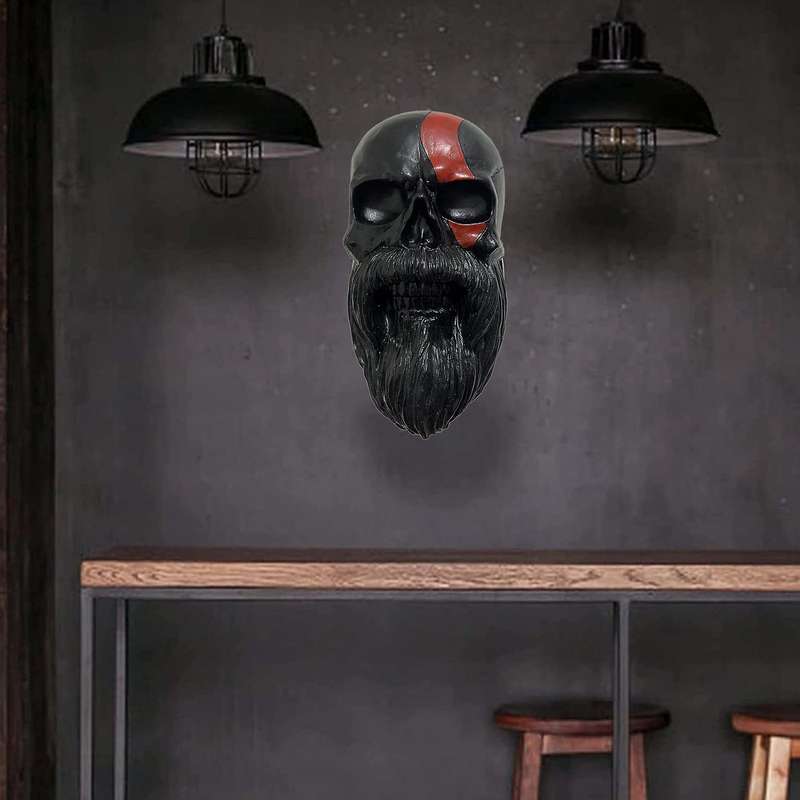 Skull Head Helmet Holder Motorcycle Beard Helmet Holder Essential for Motorcycle Helmet Stand Craft