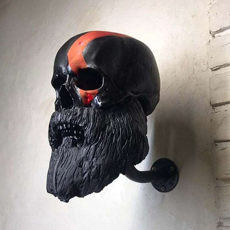 Skull Head Helmet Holder Motorcycle Beard Helmet Holder Essential for Motorcycle Helmet Stand Craft