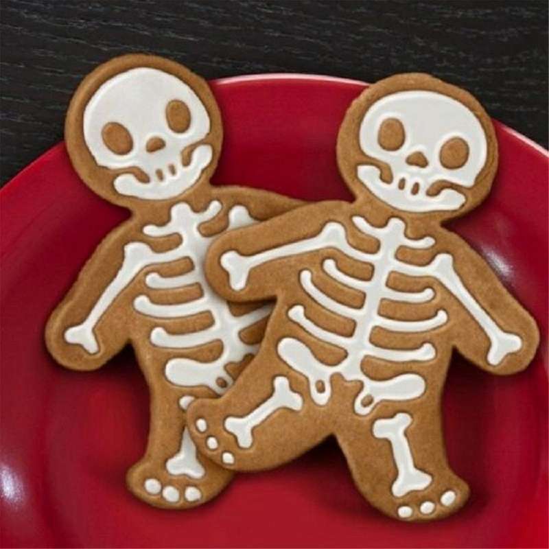 Skull Gingerbread Man Cookie Mold Press Cookie Maker 3D Cookie Cake Mold