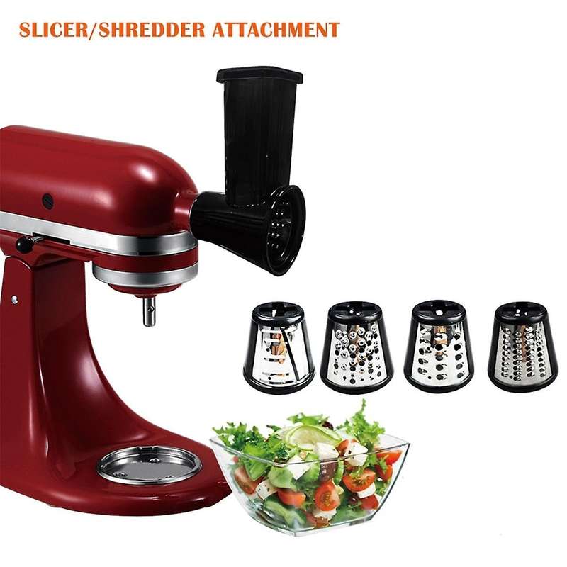Slicer Shredder Attachments Prep Vegetable Slicer for Stand Mixer Salad Maker with 4 Blade Accessor
