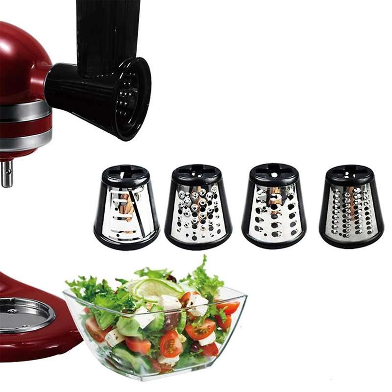 Slicer Shredder Attachments Fresh Prep Vegetable Slicer for Stand Mixer Salad Maker with 4 Blade Acc