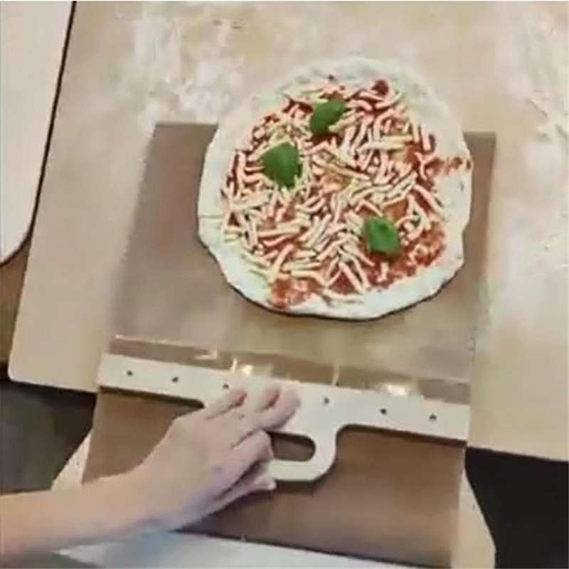Sliding Pizza Peel - Peel Non-stick Easy Transfer for Pizza Dough, Sliding Pizza Shovel with Handle,